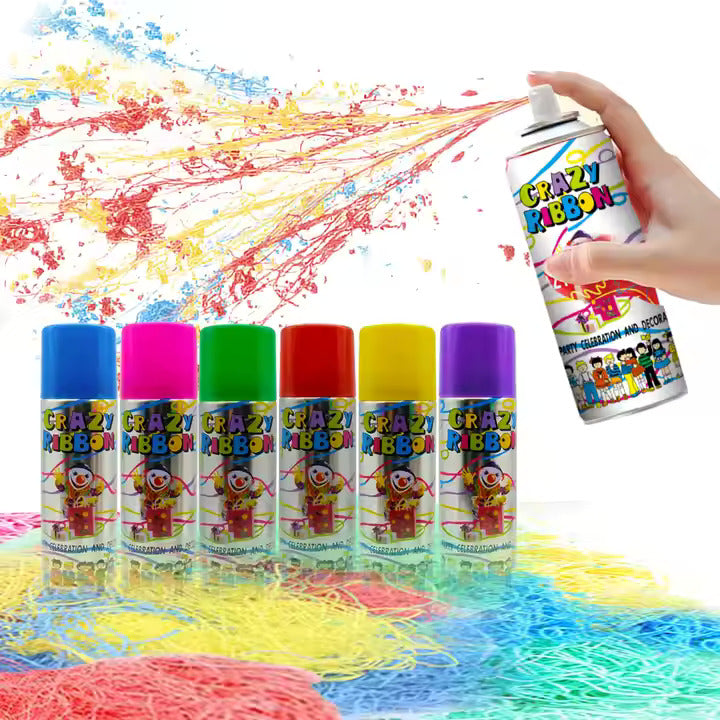 CRAZY RIBBON SPRAY FOR PARTIES