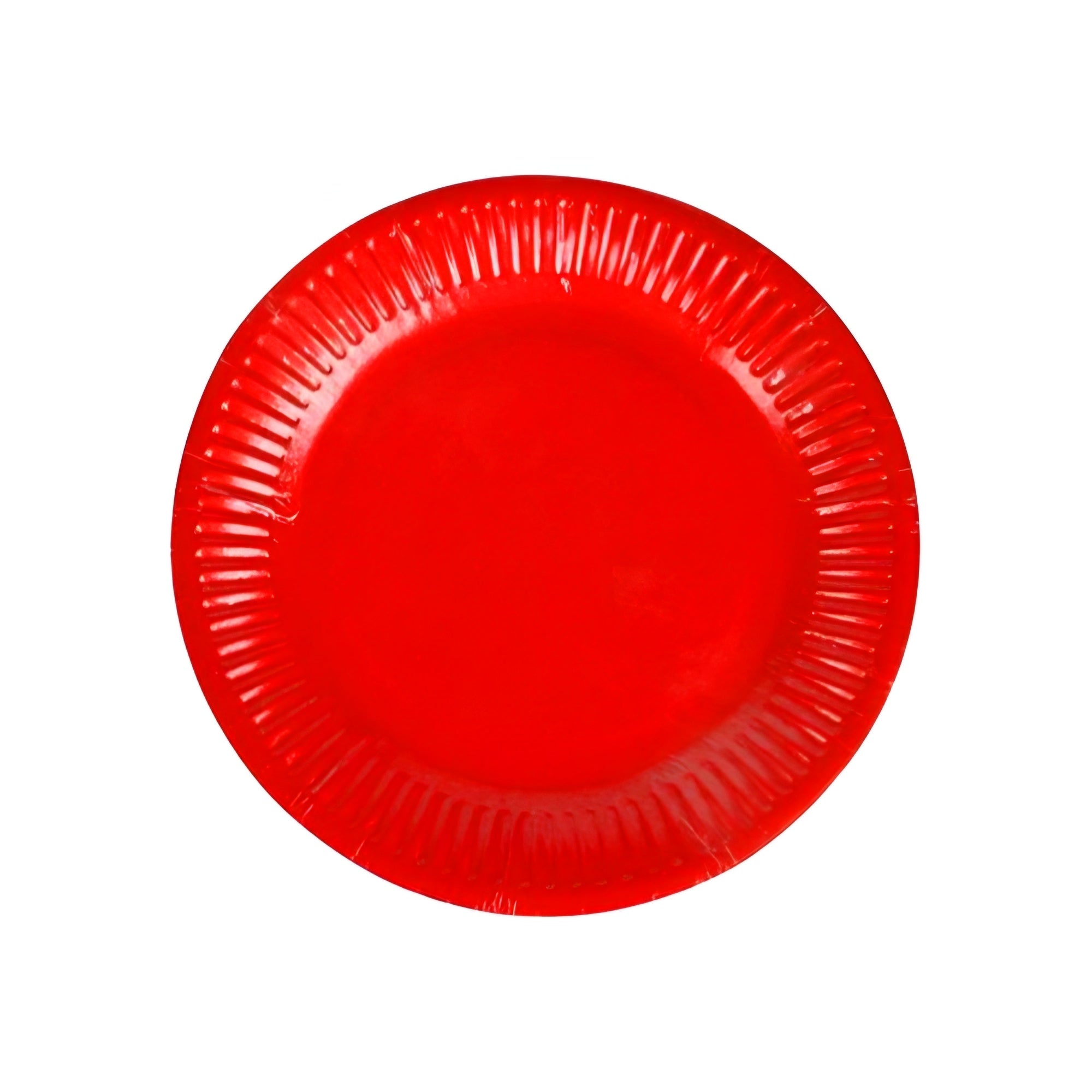 SOLID PARTY PLATE - RED (10 PCS)