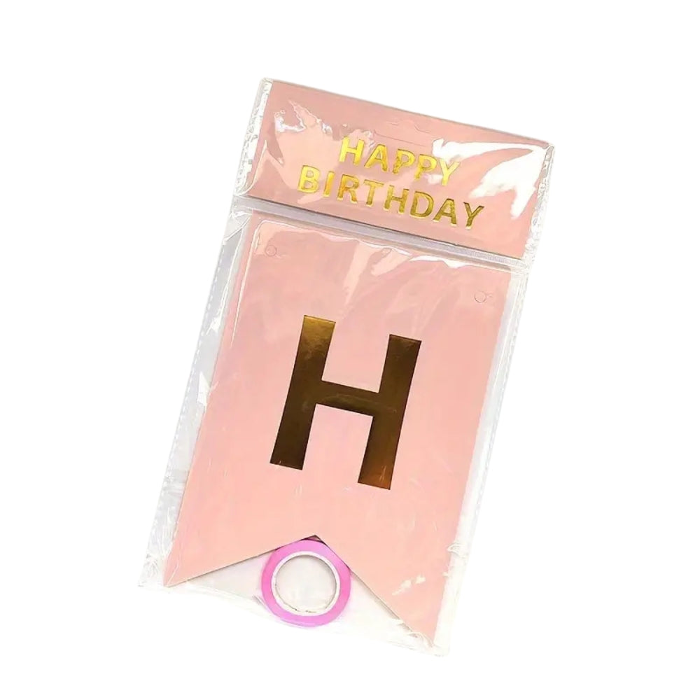 Happy Birthday Banner Foil Letter Bunting