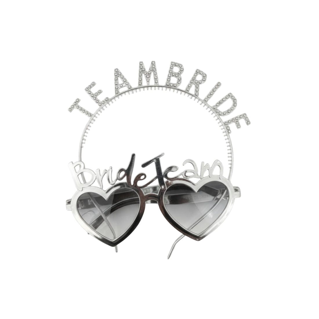 TEAM BRIDE CROWN AND GOGGLE SET SILVER