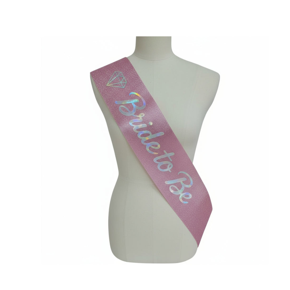 BRIDE TO BE-PINK GLITTER SASH