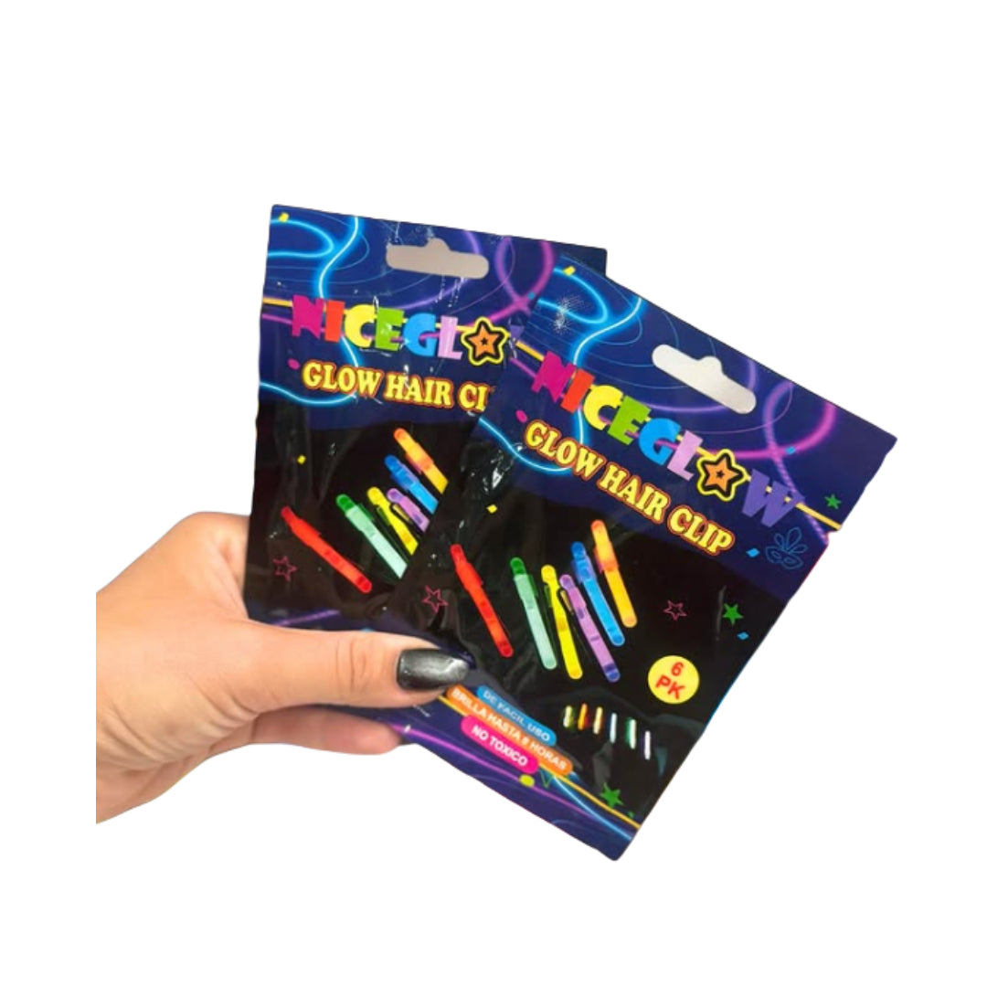 GLOW HAIR CLIP 6 PCS