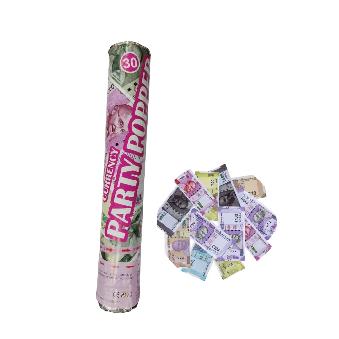 RUPEES PAPER CONFETTI PARTY POPPER FOR CELEBRATIONS