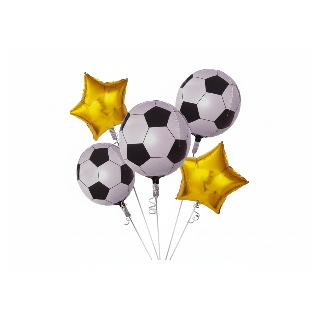 FOOTBALL FOIL BALLOON GOLDEN STAR SET