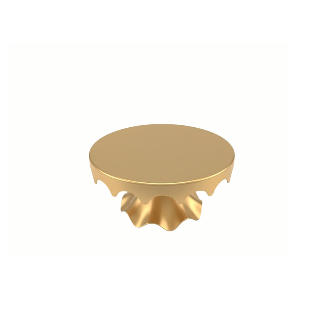 GOLDEN RUFFLED EDGE CAKE STAND