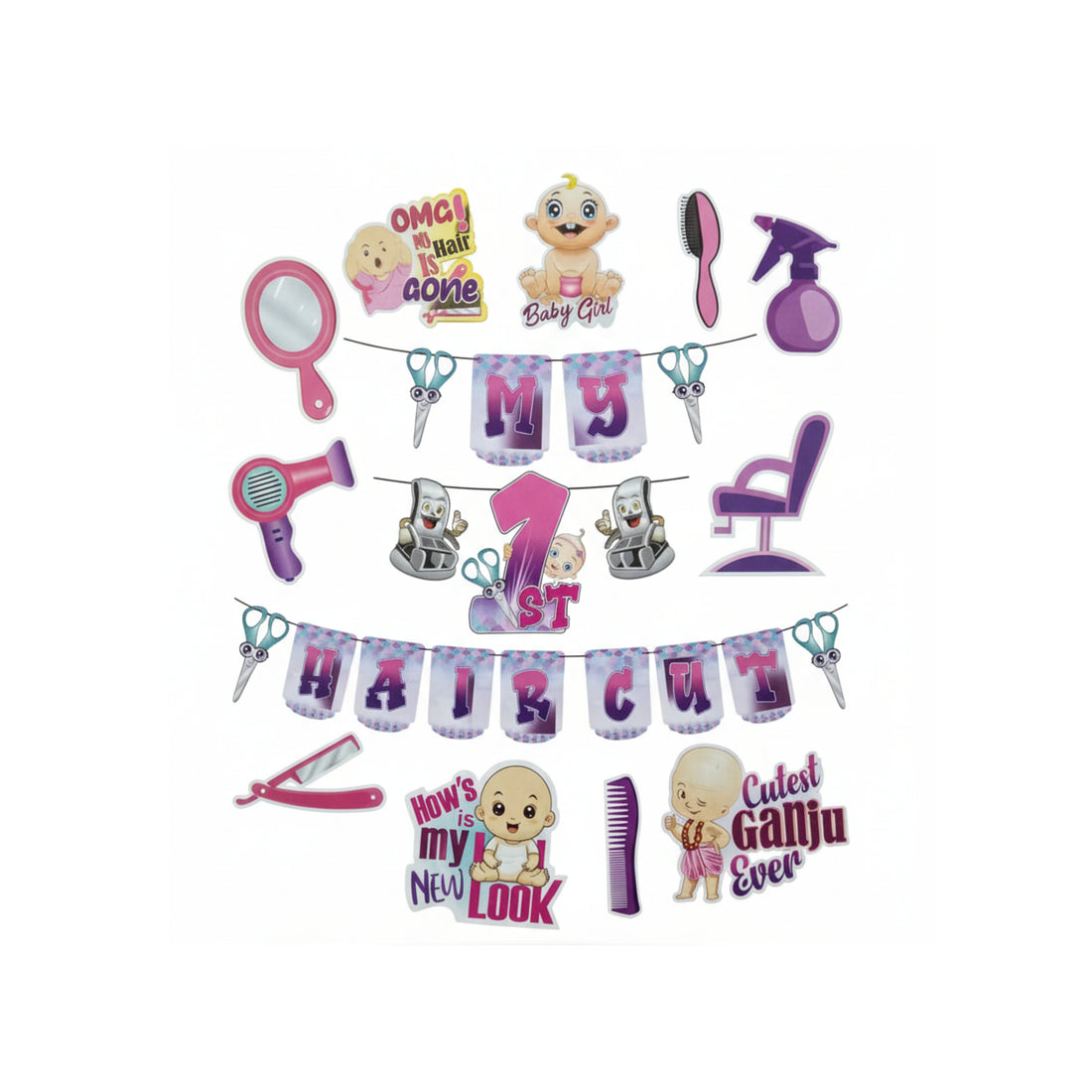 MY 1ST HAIR CUT CELEBRATION DECORATION PACKAGE