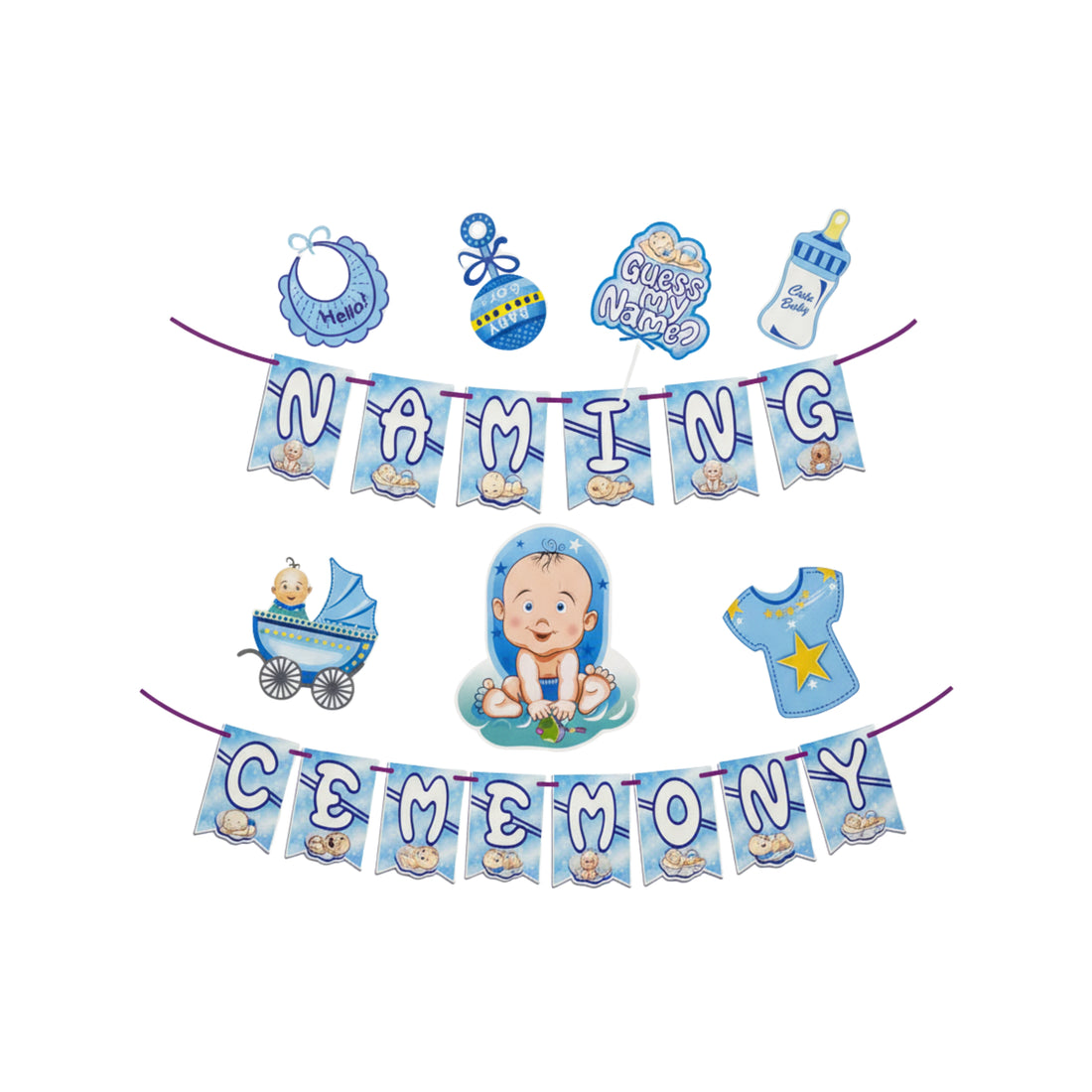 BABY BOY NAMING CEREMONY DECORATION KIT