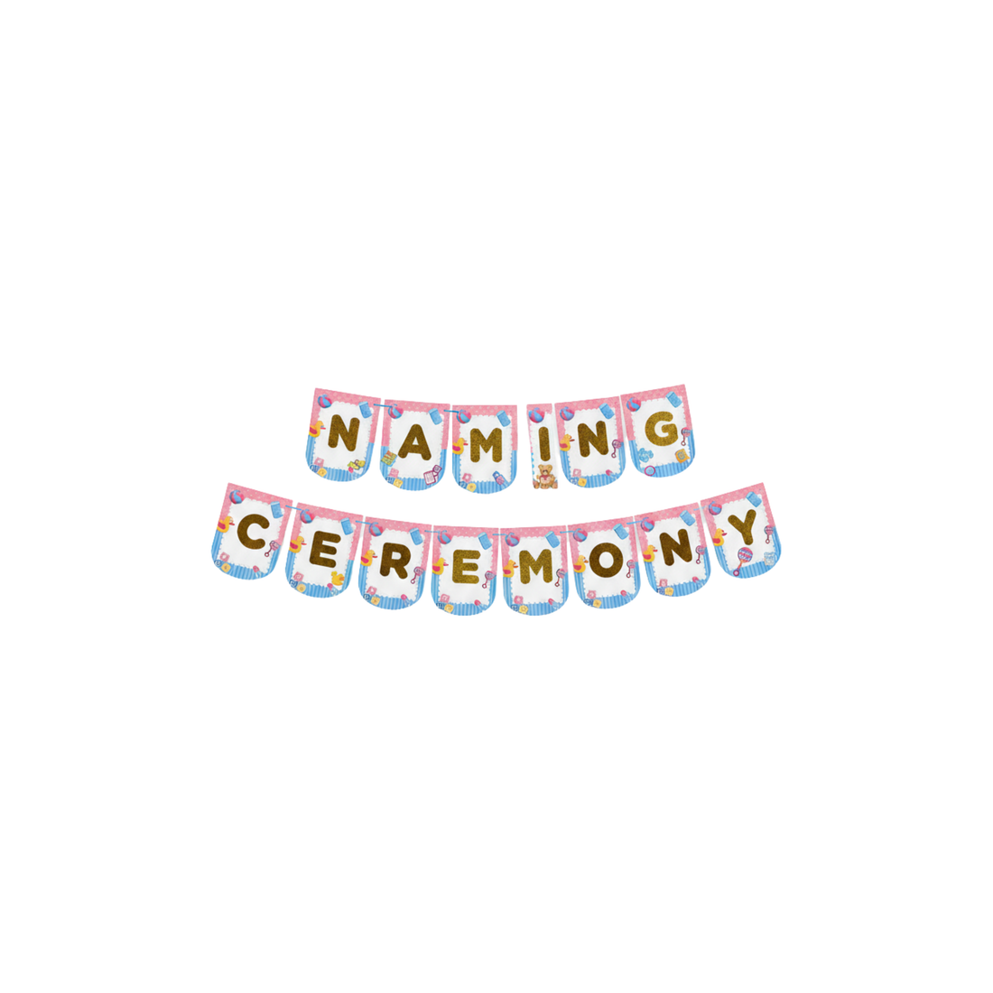PINK AND BLUE NAMING CEREMONY BANNER