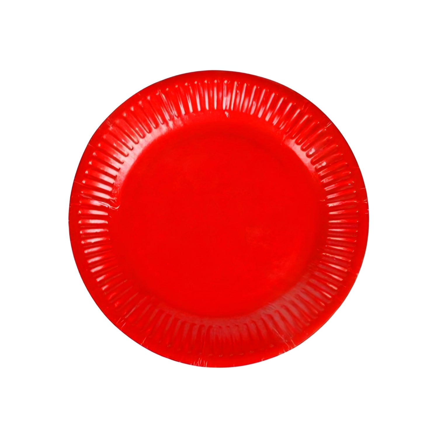 METALLIC PAPER PLATE - RED (10 PCS)