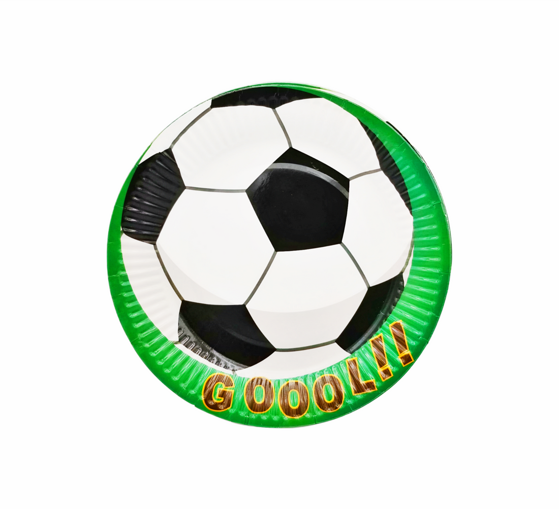 10 PCS THEME BIG PLATES-FOOTBALL