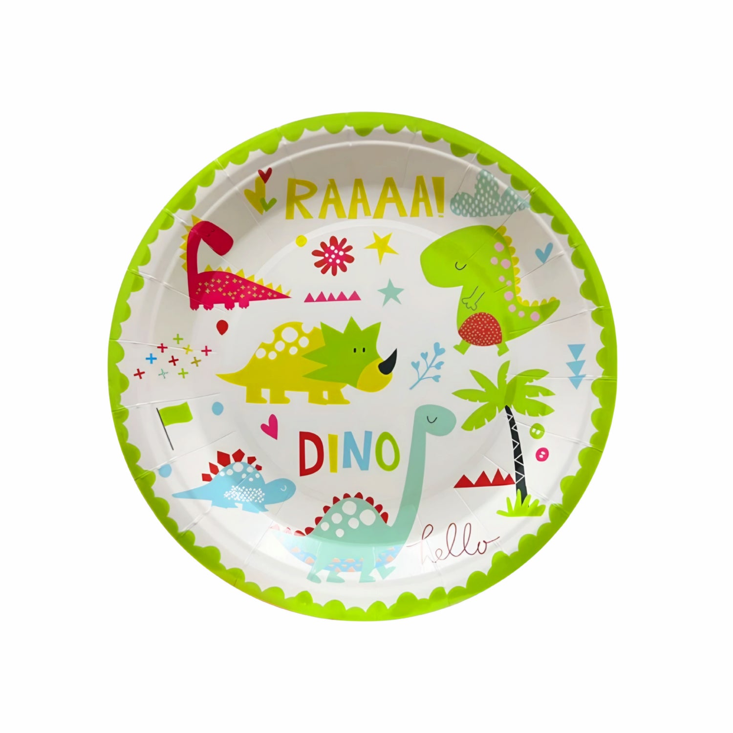 10PCS THEME PAPER PLATES-DINO