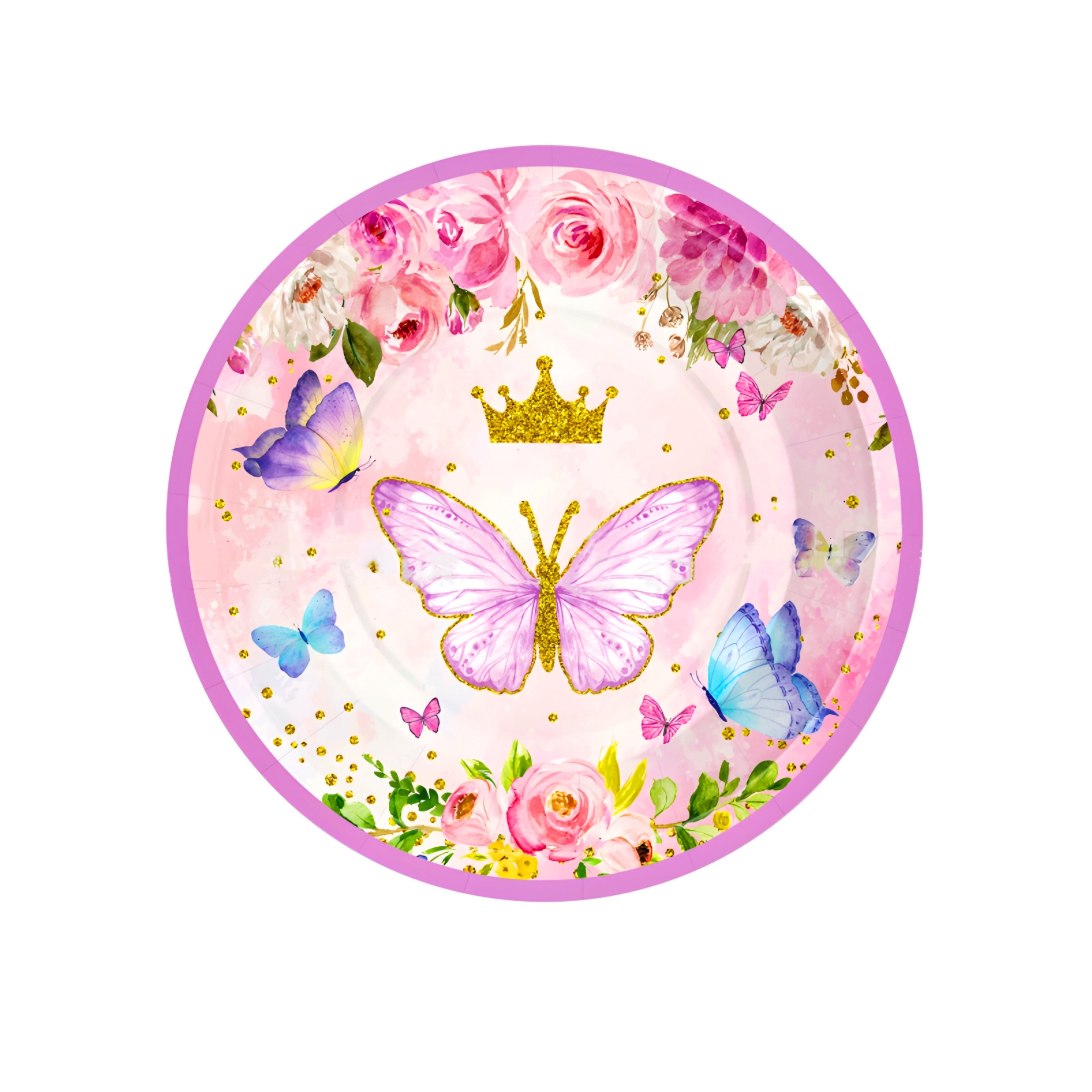10PCS THEME PAPER PLATES-BUTTERFLY