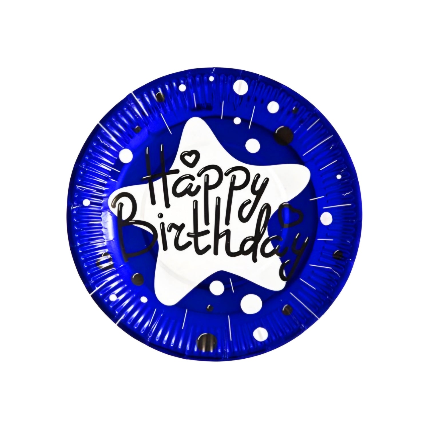 10 PCS HAPPY BIRTHDAY  PLATES-BLUE