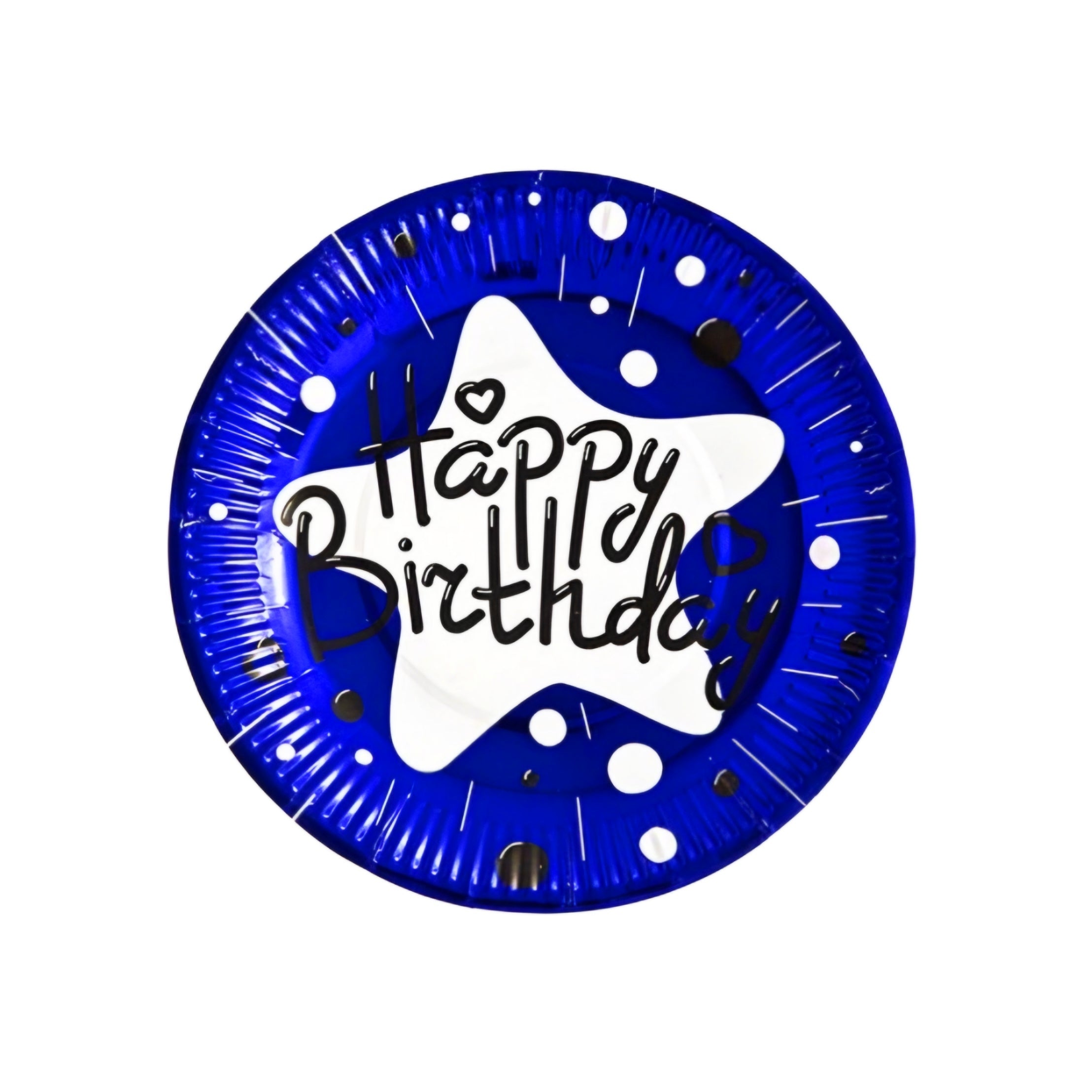 10 PCS HAPPY BIRTHDAY  PLATES-BLUE