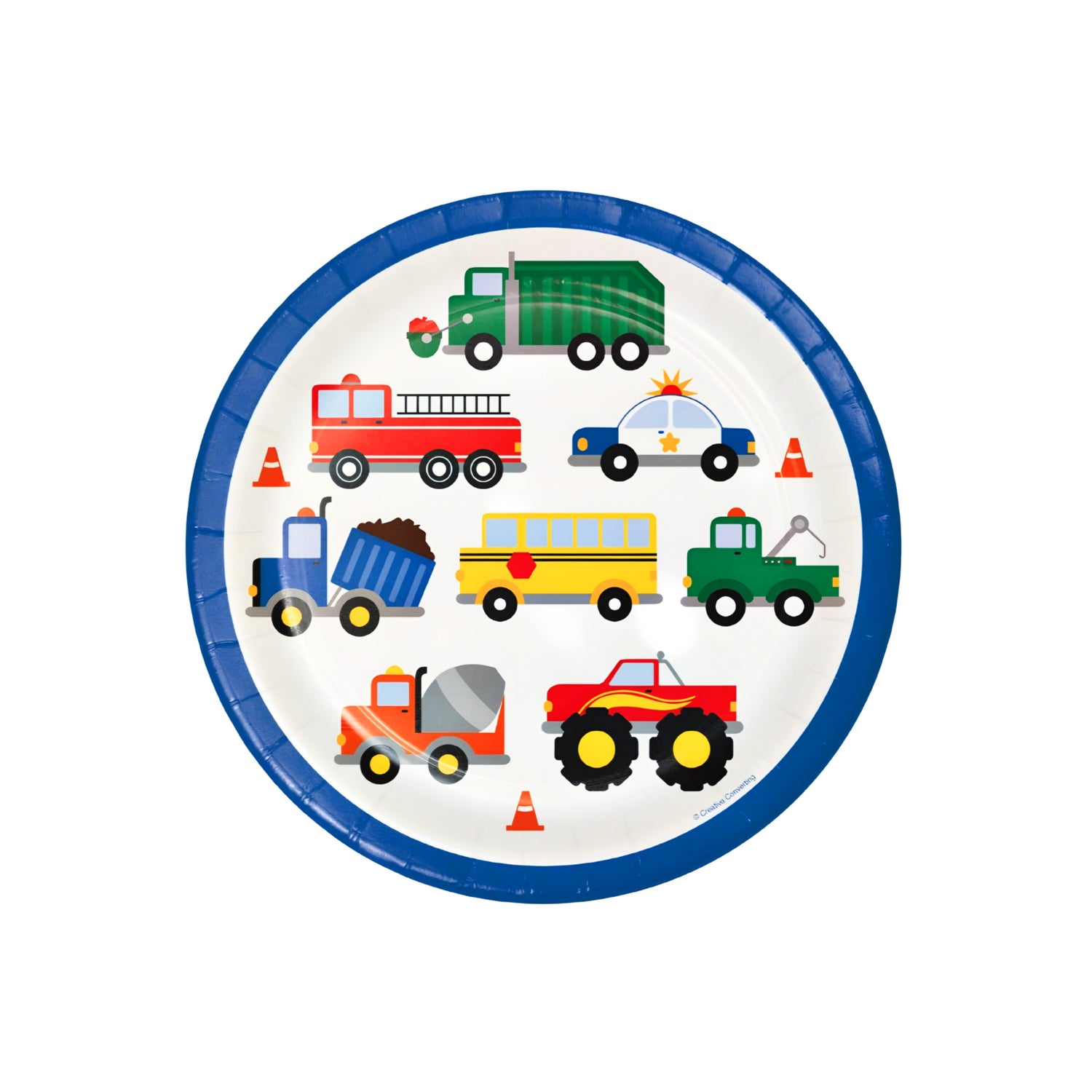 10PCS THEME PAPER PLATES-TRANSPORTATION