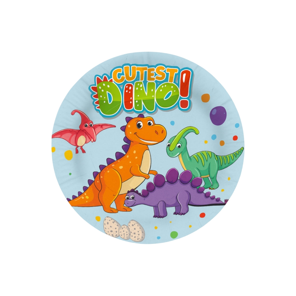 25PCS THEME PAPER PLATES- DINO
