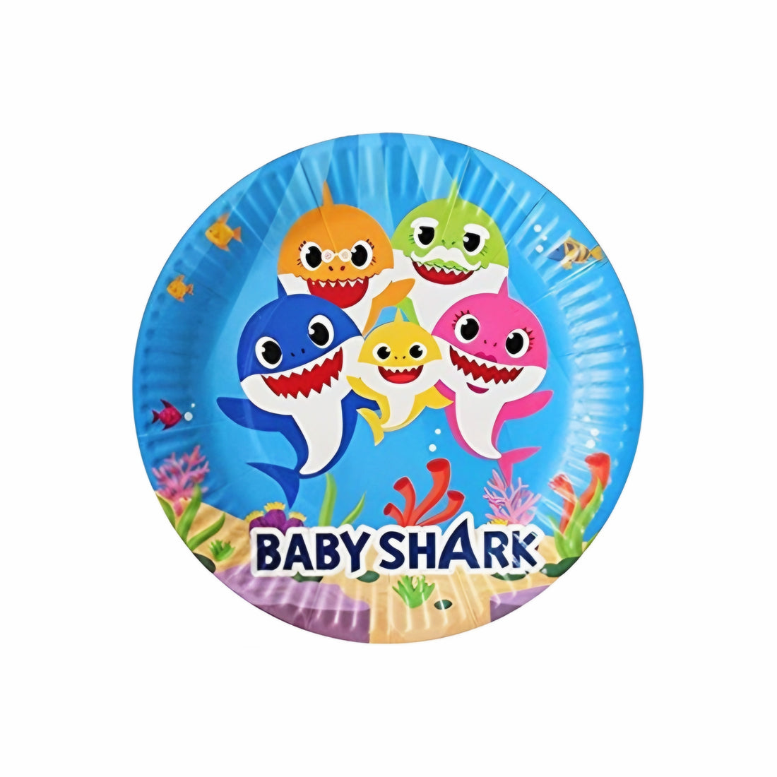10 PCS THEME BIG PLATES-BABY SHARK