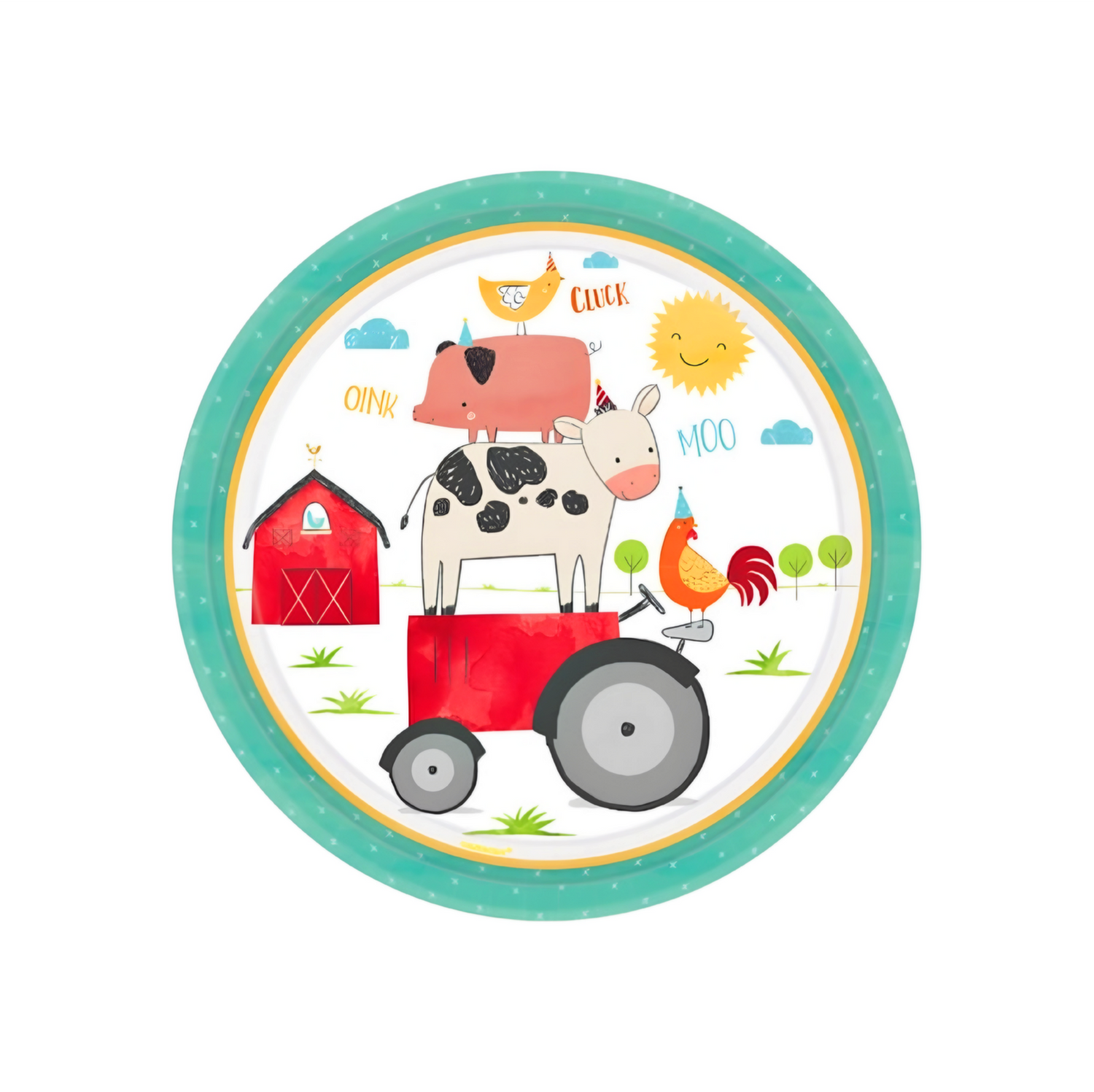 10PCS THEME PAPER PLATES-FARM