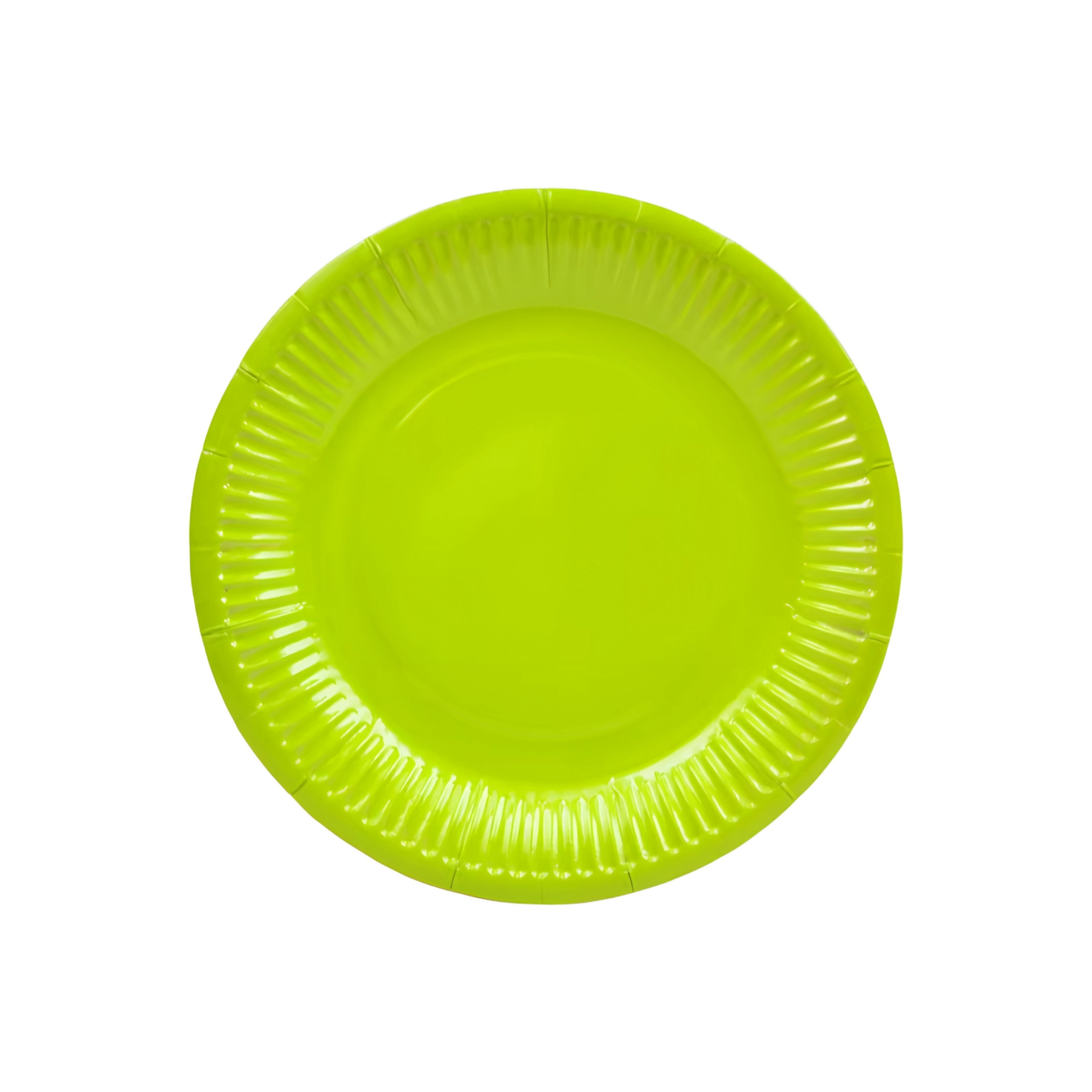 SOLID PARTY PLATE - GREEN (10 PCS)