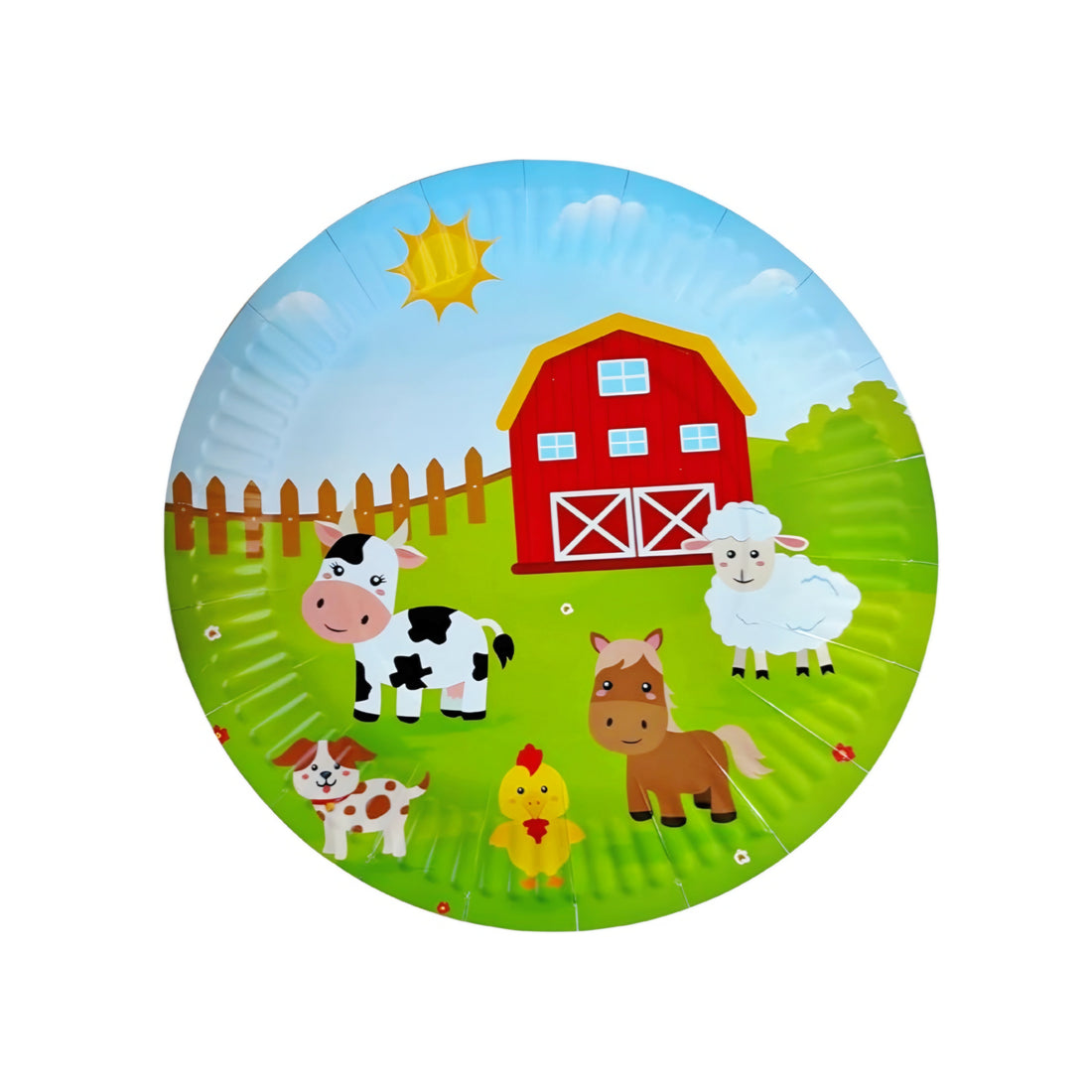 10 PCS THEME BIG PLATES-FARM