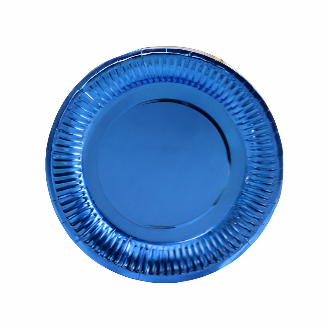 METALLIC PAPER PLATE - BLUE (10 PCS)