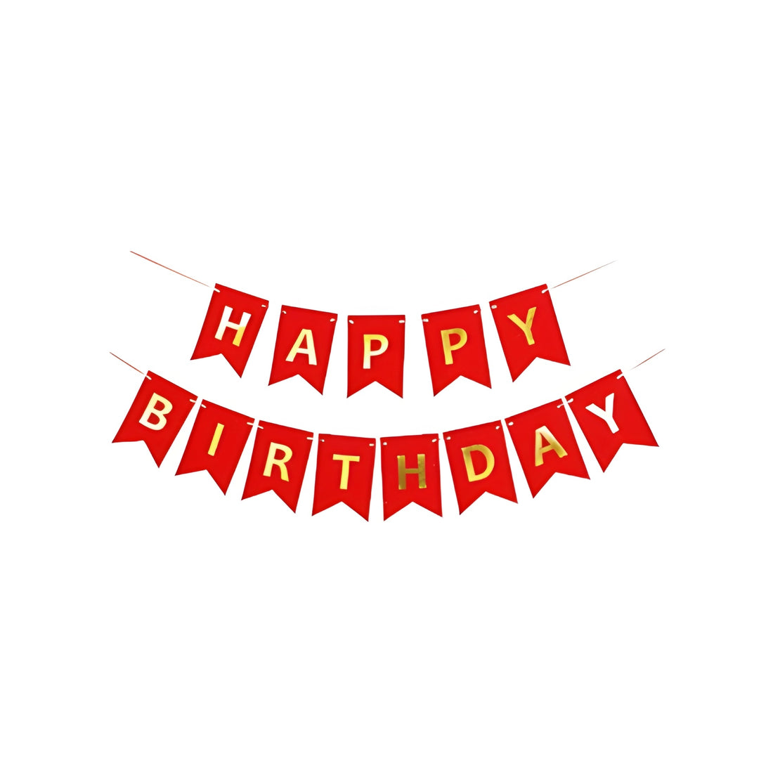 HAPPY BIRTHDAY BANNER BUNTING - RED